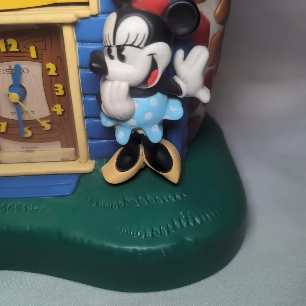 Vintage Seiko Disney Mickey Minnie & Donald Talking Tabletop Alarm Clock WORKS